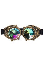 Goggles Steampunk Bril Studs Brons Montuur Caleidoscoop Glaz, Kleding | Dames, Carnavalskleding en Feestkleding, Ophalen of Verzenden