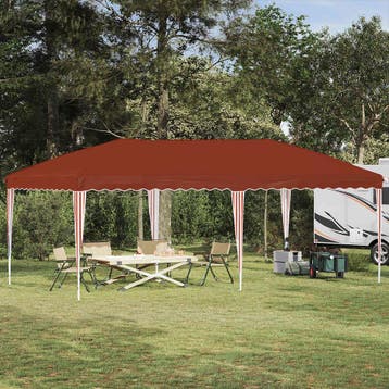vidaXL Pop-up partytent 575 x 290 x 245 cm Terracotta, Verzenden, Nieuw, Partytent
