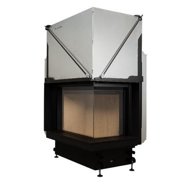 Inbouw Houtkachel Quattro 50 Rechts Glas Premium Edition, Nieuw