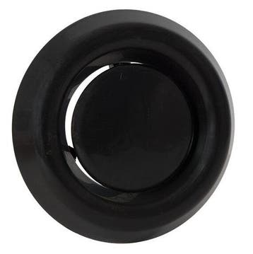 Kunststof luchtventiel - afvoer - Ø125mm - zwart, Verzenden, Nieuw
