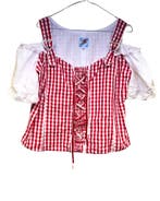 Oktoberfest blouse rood/wit dames - M, Ophalen of Verzenden, Nieuw