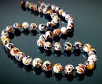 Amber Natuurlijke Baltische barnsteenketting mozaïekstijl