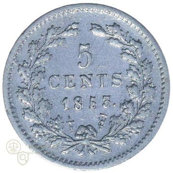 Nederland. Willem III. 5 Cent 1853, Zeldzaam