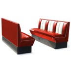 Classic Retro Diner Bank Bel Air HW180 Rood, Huis en Inrichting, Ophalen, Gebruikt