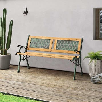 Tuinbank Sanremo met ruitmotief - tweezits, Verzenden, Nieuw