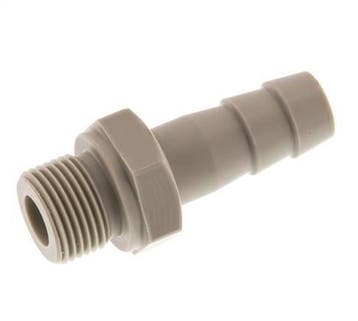 G 3/8 Buitendraad x 12mm Polypropylene (PP) Slangpilaar 10, Verzenden, Nieuw