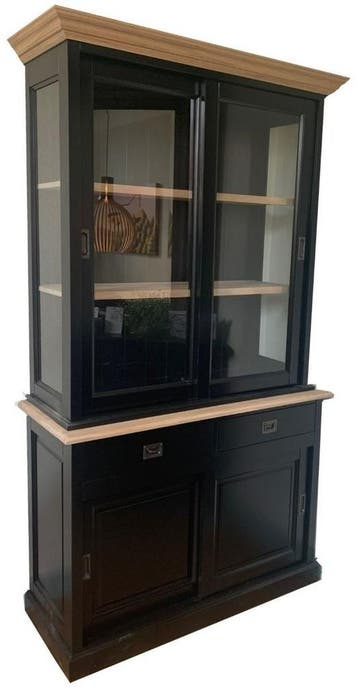 Buffetkast zwart Zaandam 120cm eiken natuur interieur, Ophalen of Verzenden, Nieuw
