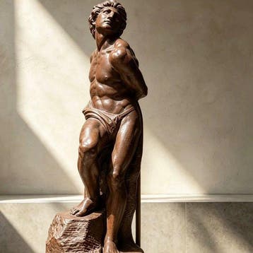 Koudgegoten zandsteen sculptuur - 12 cm (Zonder