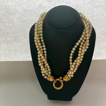 Halsketting - 19.2 kt. Geel goud Parel - Parel en Goud 19,2, Nieuw