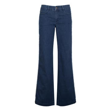 MAC • blauwe Dream Wide fray jeans • 34, MAC, Verzenden, Nieuw, Blauw