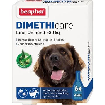 Beaphar Dimethicare Line-On Hond vanaf 30kg - 6 pip