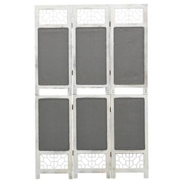 vidaXL Kamerscherm met 3 panelen 105x165 cm stof grijs, Huis en Inrichting, Woonaccessoires | Kamerschermen, Verzenden, Nieuw