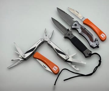 Themacollectie - Vijf messen en multitools – Outdoor /