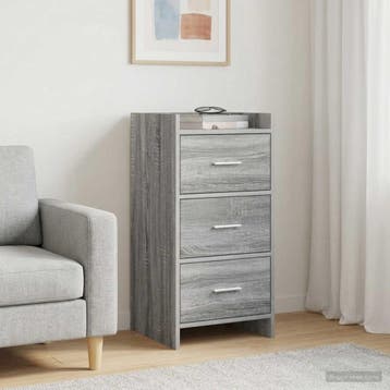 vidaXL Dressoir Grijs Sonoma 40 x 36 x 80 cm Bewerkt hout, Verzenden, Nieuw, Overige houtsoorten, Minder dan 50 cm