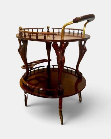 Serveerwagen - Hout, Messing