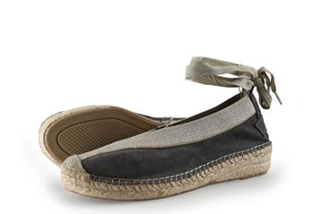 Shabbies Amsterdam Espadrilles in maat 39 Grijs, Shabbies Amsterdam, Verzenden, Zo goed als nieuw, Grijs