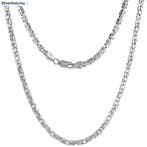 Zilveren ketting koningsschakel 50 cm 3.6 mm breed, Verzenden, Nieuw, Zilver