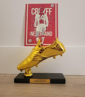 Johan Cruyff - Gouden Schoen-trofee + fotografie, Nieuw