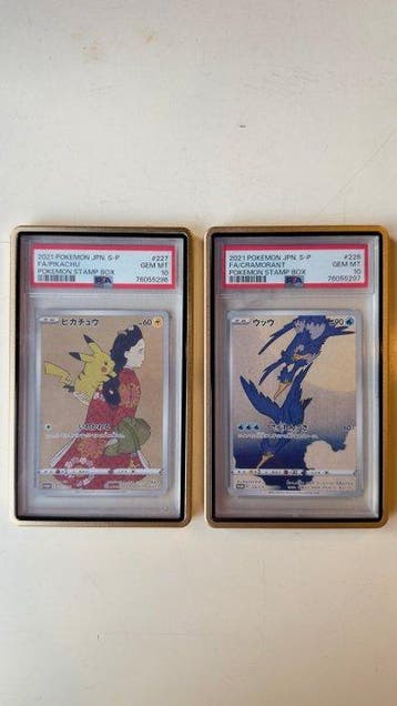 2 Graded card - Pikachu, Cramorant Foil, Full art - PSA 10, Nieuw