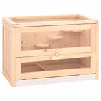 vidaXL Hamsterkooi 60x35,5x42 cm massief vurenhout, Verzenden, Nieuw