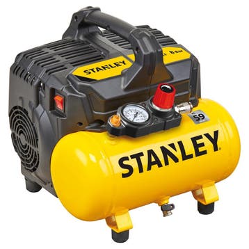 Stanley compressor Silent - olievrij - 8bar - 6 L - FMXCMD15, 6 tot 10 bar, Nieuw, Ophalen of Verzenden, Minder dan 25 liter