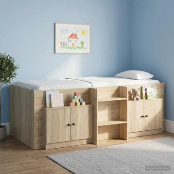 vidaXL Opbergkast voor Loftbed 2 st Sonoma Eiken 66 x 35 x, Minder dan 45 cm, Verzenden, Nieuw, Minder dan 55 cm