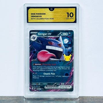 Pokémon Graded card - Gengar ex 090- 30th Anniversary –, Hobby en Vrije tijd, Nieuw