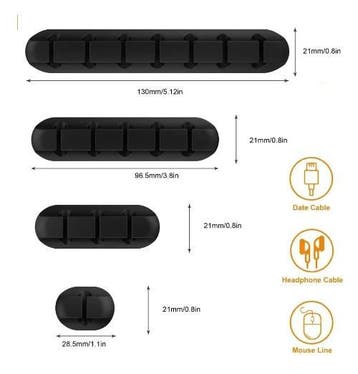 Siliconen Kabelorganizer Clips met Zelfklevende Houder, Verzenden, Nieuw