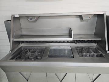 Hegro Hoogrendement 2 pans bakwand friteuse met bakplaat, Ophalen of Verzenden, Gebruikt