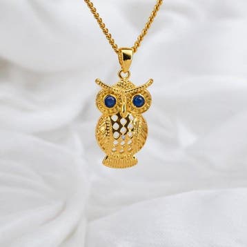 Zonder minimumprijs - Halsketting Verguld Saffier - Diamant, Sieraden, Tassen en Uiterlijk, Kettingen, Nieuw