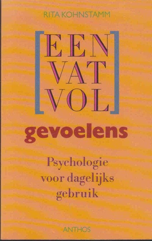 Een vat vol gevoelens - R. Kohnstamm 9789060746905, Boeken, Hobby en Vrije tijd, Zo goed als nieuw, Verzenden