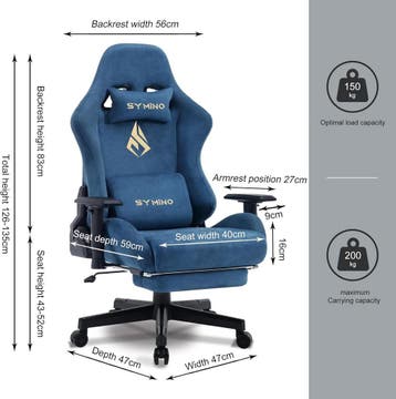 Ergonomische Bureaustoel -  Office Chair - Gamestoel - Volwa, Verzenden, Zo goed als nieuw