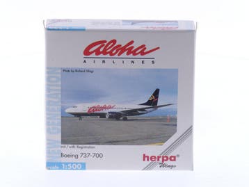 Schaal 1:500 Herpa 513029 Boeing 737-700 Aloha Airlines R..., Ophalen of Verzenden, Zo goed als nieuw