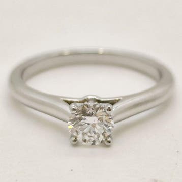 Zonder minimumprijs - Cartier - Ring Platina - solitair, Sieraden, Tassen en Uiterlijk, Ringen, Nieuw