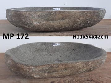 Lage natuursteen waskom | 5 - 11 cm hoog |, Huis en Inrichting, Badkamer | Badkamermeubels, Ophalen of Verzenden, Nieuw, Wasbak of Wastafel