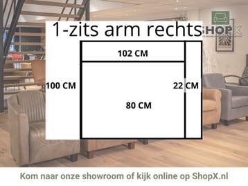 Leren elementenbank Flow- element 1 zits (80) arm rechts, Nieuw, Ophalen of Verzenden, Rechte bank, Modern