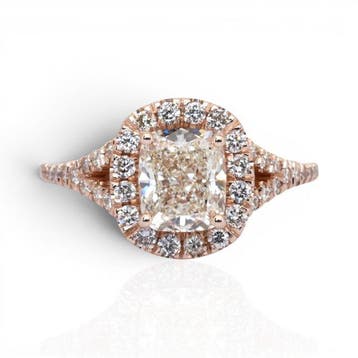 Ring - 18 karaat Roségoud - 2.01ct. tw. Diamant (Natuurlijk), Sieraden, Tassen en Uiterlijk, Ringen, Nieuw