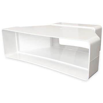 Kunststof rechthoekig verloop 204 x 60mm naar 120 x 60mm, Verzenden, Nieuw