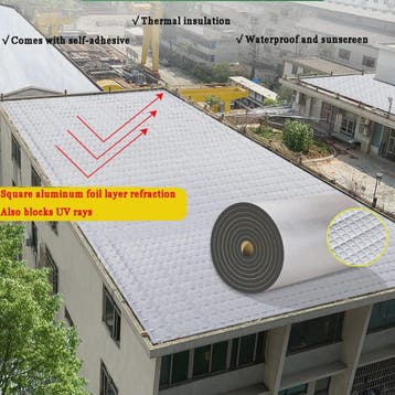 Zelfklevende Aluminium Isolatiemat 500x2000x10mm - Warmte- e, Verzenden, Nieuw