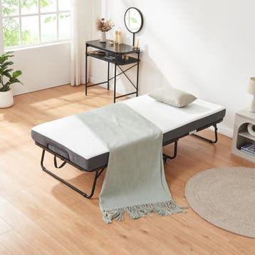 Opklapbed Borjavle 90x200 cm met traagschuim matras zwart gr, Verzenden, Nieuw