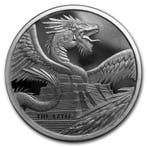 World of Dragons - #1 The Aztec - 1 oz zilver Round, Verzenden, Losse munt, Zilver
