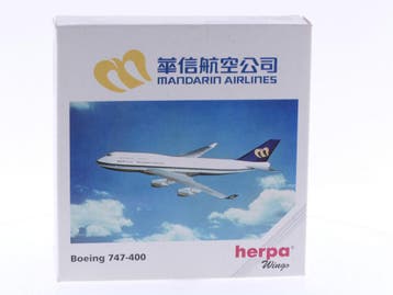 Schaal 1:500 Herpa 511261 Mandarin Airlines Boeing 747-40..., Hobby en Vrije tijd, Ophalen of Verzenden, Gebruikt