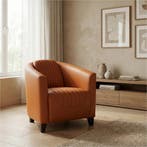 Leren fauteuil Press Special - Massif Amaretto (cognac) -, Nieuw, Ophalen of Verzenden, Eigentijds, Klassiek, Retro, Romantisch, Vintage