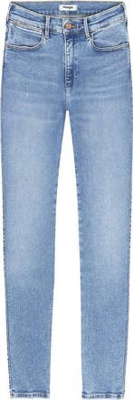 2dekans | WRANGLER HIGH SKINNY BLUE LOVE SKINNY JEANS-DAMES, Wrangler, Ophalen of Verzenden, Zo goed als nieuw