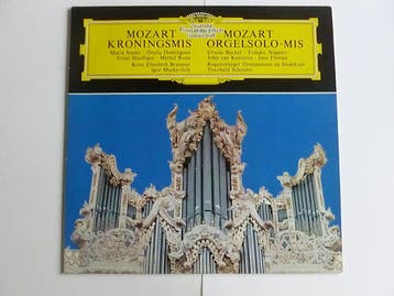 Mozart - Kroningsmis / Orgel Solo-Mis (boek en plaat) LP, Ophalen of Verzenden, Zo goed als nieuw