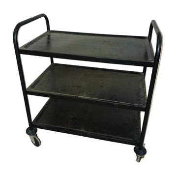 Metalen serveertrolley, 3 niveaus, verrijdbaar, zwart -, Ophalen of Verzenden, Overige typen, Emtrade NL