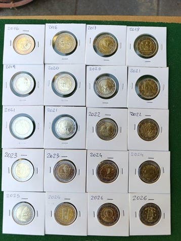 Italië. 2 Euro 2016/2026 (20 monete) (Zonder minimumprijs)