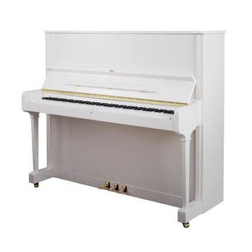 Petrof P 125 G1 PWH messing piano, Nieuw, Wit, Piano