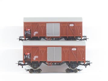 Bemo H0m - 2210 851 - Modeltrein goederenwagon (2) - 2x, Nieuw