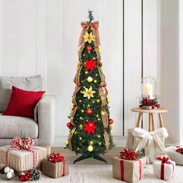 vidaXL Kunstkerstboom met 100 LED met standaard Groen 155 cm, Diversen, Kerst, Verzenden, Nieuw